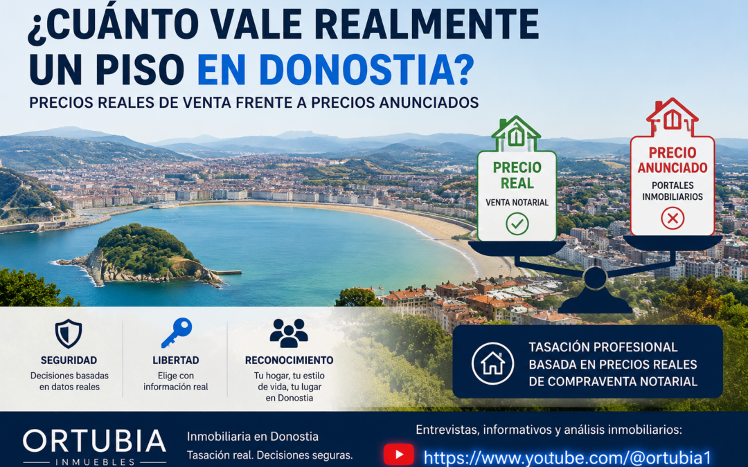 ¿Cuánto vale realmente un piso en Donostia? Precios reales de venta frente a precios anunciados